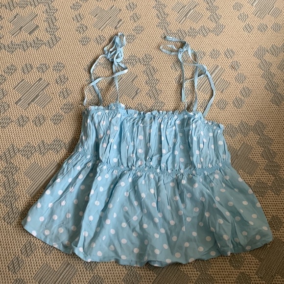 NWT/ FRANCESCA’S Everly Polka Dot Babydoll Tank Top - Picture 5 of 6